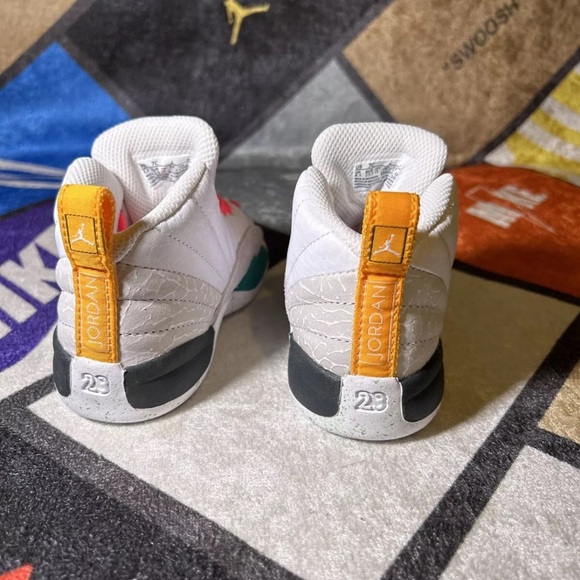 Jordan 12 Retro TD Size 5C in White - Picture 5 of 8